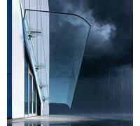 Auvent de Porte et Fenêtres Invisible,Toit Abri Protection UV Contre La Pluie,Marquise en Polycarbonate Isolation Thermique,Auvent d'Entrée Extérieure Silencieuse Autonettoyante (40x490cm/16 x193)