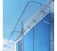 Auvent de Porte et Fenêtres Invisible,Toit Abri Protection UV Contre La Pluie,Marquise Transparence Silence,Toit Marquise en Polycarbonate Isolation Thermique,pour Balcon Jardin (50x530cm/20 x209)