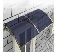Auvent de Porte et Fenêtres,Marquise de Porte d’Entrée,Auvent Marquise d'Entrée en Polycarbonate Résistant Aux UV,Auvent de Fenêtre Résistant Aux Chocs 300 Kg,Auvent Arqué (80x230cm/32 x91)