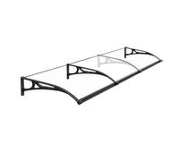 Auvent de Porte Étanche Auvent Extérieur Auvent de Porte D’entrée avec Évier de Drainage et Support en Aluminium, Auvents de Jardin Auvent de Pluie Adapté Au Porche de Porte