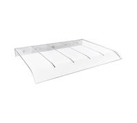Auvent de porte étanche transparent en forme d'arc - 35 x 80 cm - Abri résistant aux intempéries pour portes extérieures et terrasse