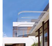 Auvent de porte extérieur en polycarbonate pour protection contre les UV, la pluie, la neige, idéal pour porche, patio, terrasse, entrée