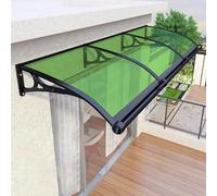 Auvent de porte extérieur étanche avec cadre en aluminium avec feuille de polycarbonate pour protection UV, neige et pluie, idéal pour porche, terrasse, toit et jardin