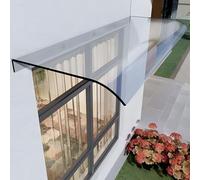 Auvent de porte extérieur imperméable en polycarbonate avec protection UV 50 x 180 cm - Housse durable pour porche et terrasse pour la pluie et le soleil