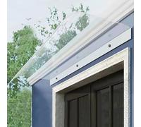 Auvent De Porte Extérieur, Marquise Porte d'entree, Protection Contre La Pluie Transparente Et Invisible, 40 50 80 100 120 160cm Marquise De Fenêtre Les UV, La Neige, La Pluie(Clear,45x300cm)