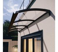Auvent de Porte extérieure, auvent de Porche Moderne, auvent de Toit incurvé, Couverture en Polycarbonate, abri de fenêtre Contre la Pluie, auvent de fenêtre, pour résister aux UV, à l'eau e