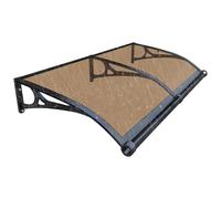 Auvent de porte extérieure avec gouttière - Auvent en polycarbonate pour entrée avant, porche, patio et terrasse - Abri en arc et protection creuse