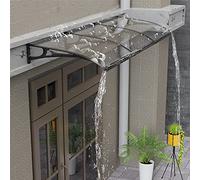 Auvent de porte extérieure, cadre en polycarbonate transparent et aluminium, protection UV, pluie et neige pour patio, véranda, 80 x 400 cm, blindage durable contre les intempéries