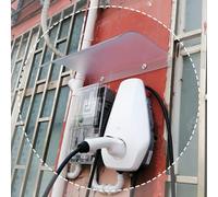 Auvent de porte extérieure en polycarbonate pour fenêtre - Housse de pluie pour entrée invisible - Abri de terrasse - Tailles : 40/50/60/80/90 cm - Protection contre les intempéries et style.