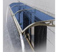 Auvent de porte extérieure, support en aluminium, auvent extérieur en polycarbonate pour garage et balcon