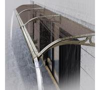 Auvent de porte extérieure, support en aluminium, auvent extérieur en polycarbonate pour garage et balcon