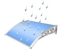 Auvent de Porte fenêtre, abri Contre la Pluie, Protection UV Contre la Pluie, Couverture de Protection d'avant-Toit, Feuille de Polycarbonate résistante aux intempéries, Facile à Installer (Couleur :
