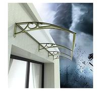 Auvent de porte fenêtre, auvent de porte, porche, couverture de pluie avant, abri de pluie en polycarbonate, conception à arc mécanique, support en alliage d'aluminium, forte capacité portante (couleu