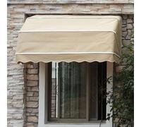 Auvent De Porte/fenêtre - Auvent Suspendu Fixe Extérieur Imperméable à La Pluie Et à La Neige avec Cadre en Aluminium pour La Décoration du Porche, Personnalisable, Khaki, 140x100x100cm