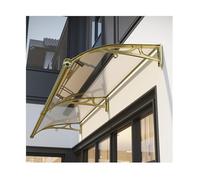 Auvent de Porte/fenêtre en Polycarbonate, Support en Aluminium à Monter soi-même, abri résistant aux intempéries pour Porche, terrasse, abri de Jardin (100 x 110 cm / 39 x 43 po)