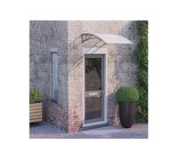 Auvent de porte Gris et transparent 100x75 cm Polycarbonate