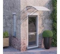 Auvent de porte Gris et transparent 100x75 cm Polycarbonate