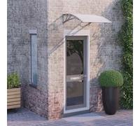 vidaXL Auvent de porte en polycarbonate 80 x 75 cm gris et transparent