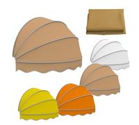 Auvent de Porte hémisphérique Pliable, auvent de fenêtre en Toile de Style dôme, Pare-Soleil Pliable pour décoration de Porche extérieur (Kaki, 130 cm)