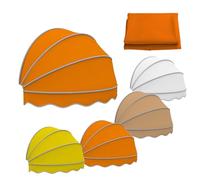 Auvent de Porte hémisphérique Pliable, Store de fenêtre en Toile Style dôme, Pare-Soleil Pliable pour décoration de Porche extérieur (Orange, 130 cm)