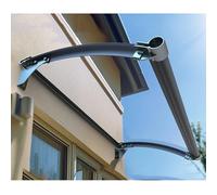 Auvent de porte, housse en polycarbonate avec support en alliage d'aluminium, auvent extérieur pour protection contre le soleil, la pluie, la neige, idéal pour porche, fenêtre, toit, terrasse, jardin