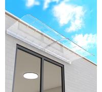 Auvent de porte imperméable pour l'extérieur - 45 x 240 cm - Protection contre la pluie pour portes et fenêtres - Élégant auvent de terrasse - Installation facile - Résistant aux intempéries