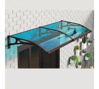 Auvent de porte imperméable, protection UV pour porte d'entrée, véranda et terrasse, installation facile, 119,4 x 299,7 cm, auvent extérieur pour protection contre les intempéries
