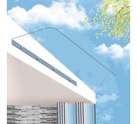 Auvent de porte invisible 40 x 40 cm, 50 x 60 cm - Silencieux et autonettoyant en polycarbonate - Housse de pluie épaisse et transparente - Protection pour porte d'entrée