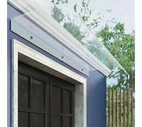 Auvent de porte invisible - Auvent extérieur pour terrasse, jardin et fenêtres | Toit d'ombrage en polycarbonate pour entrées, protection contre la pluie silencieuse, design résistant aux intempéries
