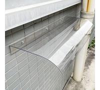 Auvent de porte invisible en polycarbonate imperméable pour entrée extérieure pare-soleil pour fenêtres Housse transparente pour portes (40 x 90 cm)