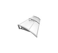Vounot Auvent de porte d'entrée Toit marquise polycarbonate Protection pluie & UV Gris 200x80 cm