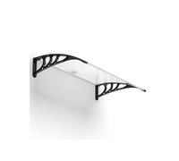 IDMarket - Auvent de Porte Marquise d'accueil 80 x 120 CM à LED Solaire Polycarbonate