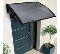 IDMARKET Auvent de porte marquise d'accueil 80 x 120 CM teinté