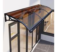Auvent de porte marron - Abri moderne résistant aux UV pour fenêtres et portes - Protection de toit résistante aux intempéries - 100 x 150 cm