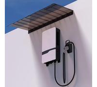 Auvent de porte marron résistant aux UV pour portes et porche incurvé en polycarbonate résistant aux intempéries Protection contre la pluie pour jardin patio ning.