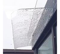 Auvent de porte moderne en polycarbonate - Auvent d'extérieur pour protection contre la pluie - Housse élégante pour balcon, terrasse, magasin et restaurant - Ensemble complet d'accessoires (40 x 250