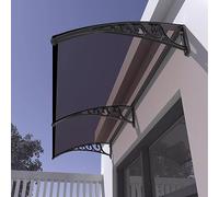Auvent de porte moderne en polycarbonate avec protection UV pour porte avant/arrière et terrasse, abri contre la pluie et la neige avec matériel, taille 60 x 350 cm