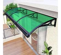 Auvent de porte moderne en polycarbonate et aluminium, protection contre le soleil, la pluie/la neige pour porte d'entrée, porche, fenêtre, terrasse et jardin, auvent pour tous les temps