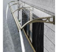 Auvent de porte moderne en polycarbonate - Protection contre les UV, la pluie et la neige - Facile à installer - Support en aluminium personnalisable - Design incurvé durable pour tous les temps