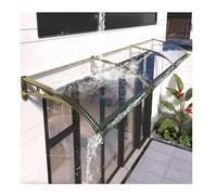 Auvent de porte moderne en polycarbonate - Protection UV et neige - Pour portes d'entrée - Abri extérieur résistant aux intempéries - 60 x 250 cm - Design élégant