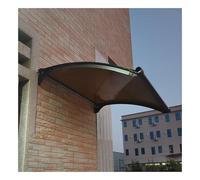 Auvent de porte moderne en polycarbonate transparent de 2,5 mm - Imperméable - Gouttière en aluminium - Couvercle de porte d'entrée - 90 x 300 cm