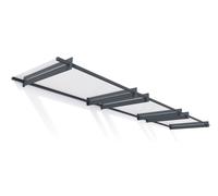 Auvent de porte moderne Nancy 4,5 m Palram - Auvent anthracite