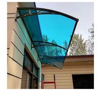 Auvent de porte moderne personnalisable en aluminium, 100 x 380 cm, auvent en polycarbonate résistant aux intempéries pour portes d'entrée, abri extérieur élégant et protection d'entrée