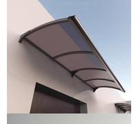 Auvent de porte moderne rétractable - Auvent incurvé pour entrée - Grand auvent de gouttière - Abat-jour extérieur élégant pour terrasse et jardin - Abri au design silencieux pour entrée de maison
