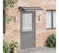 Auvent De Porte Noir 120x75 Cm Polycarbonate | Supports ABS, Barres Aluminium, Usage Residentiel Et Commercial, Kit Montage Inclus