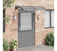 Auvent De Porte Noir 150x100 Cm Polycarbonate | Cadre Aluminium Et Supports ABS, Résistant Aux Intempéries, Kit De Montage Inclus, Pour Entrée
