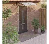 vidaXL Auvent de porte 150x100 cm Marquise solaire avec support Noir Polycarbonate