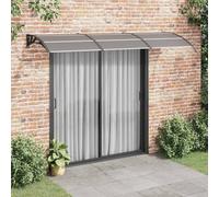 Auvent de Porte Noir 300x75 cm Polycarbonate | Cadre Aluminium et Supports ABS, Résistant aux Intempéries, Kit de Montage Inclus