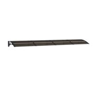 Auvent de porte noir 350 x 75 cm en polycarbonate | Arceau ABS, barres en aluminium, accessoires de montage inclus, résistant aux intempéries, résistant à la corrosion