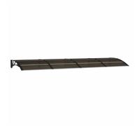 Auvent De Porte Noir 350x100 Cm Polycarbonate